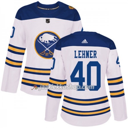 Nainen NHL Buffalo Sabres Pelipaita Robin Lehner 40 2018 Winter Classic Adidas Valkoinen Authentic